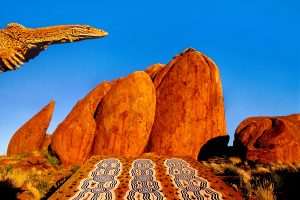 Goanna and aboriginal art, Central Australia