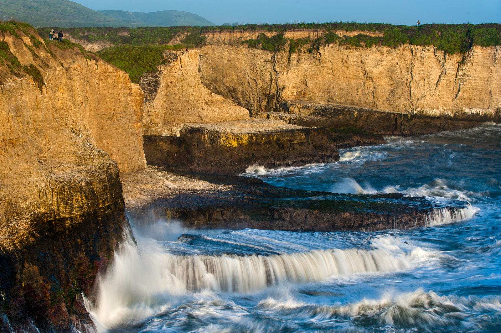 Coastline and storm surf, Sharktooth Cove, Monterey Bay, California