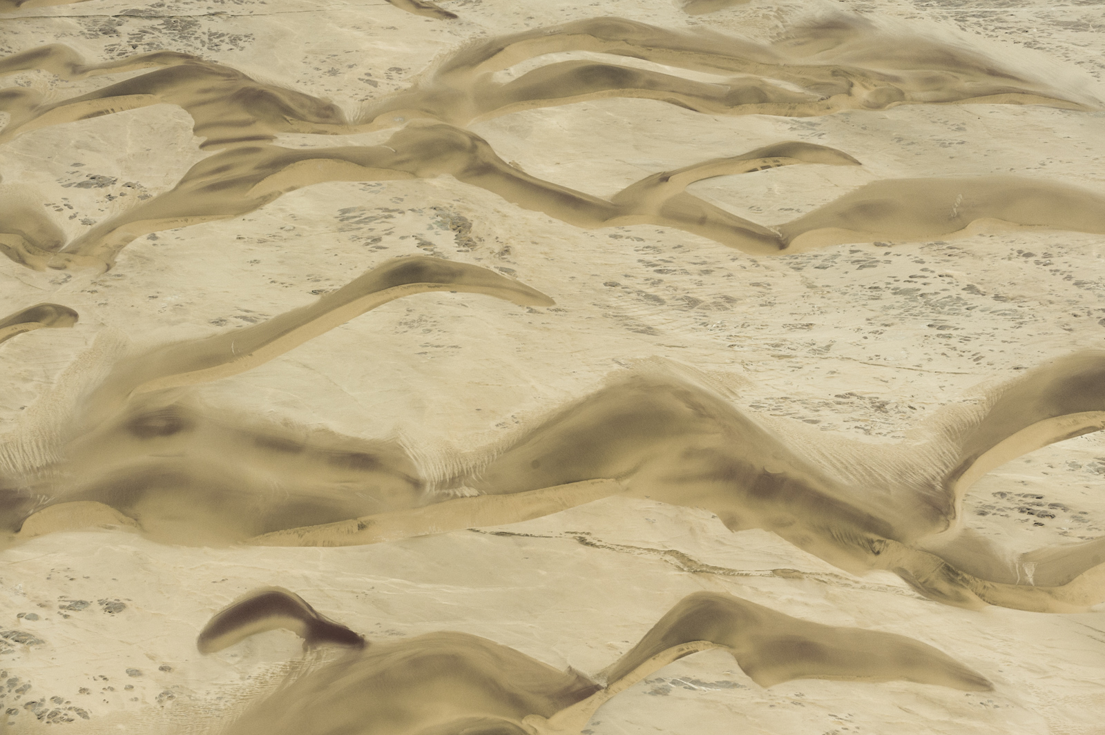 Barchan sand dunes, Skeleton Coast, Namibia